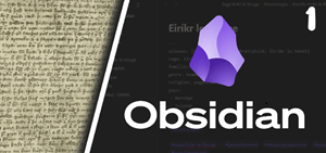 Article Obsidian 1 - Analyse de textes anciens avec Obsidian, Logo et bannière décorative