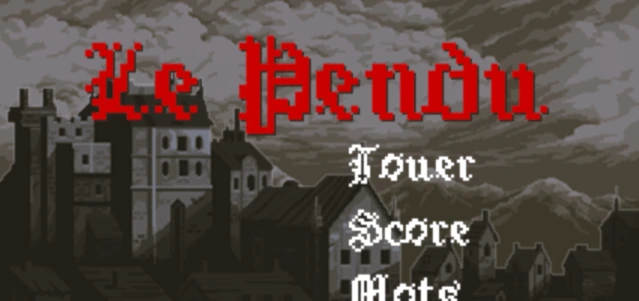Projet Le Pendu - Mini-jeu de mots en Python, menu principal